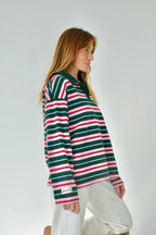 Polo Filipa Vert Et Rose