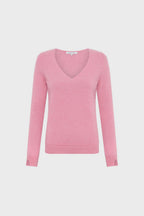 Pull - Gilet Pull Col V - Rose