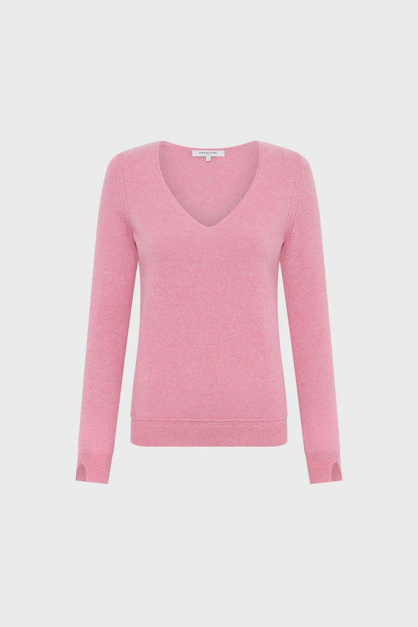 Pull - Gilet Pull Col V - Rose