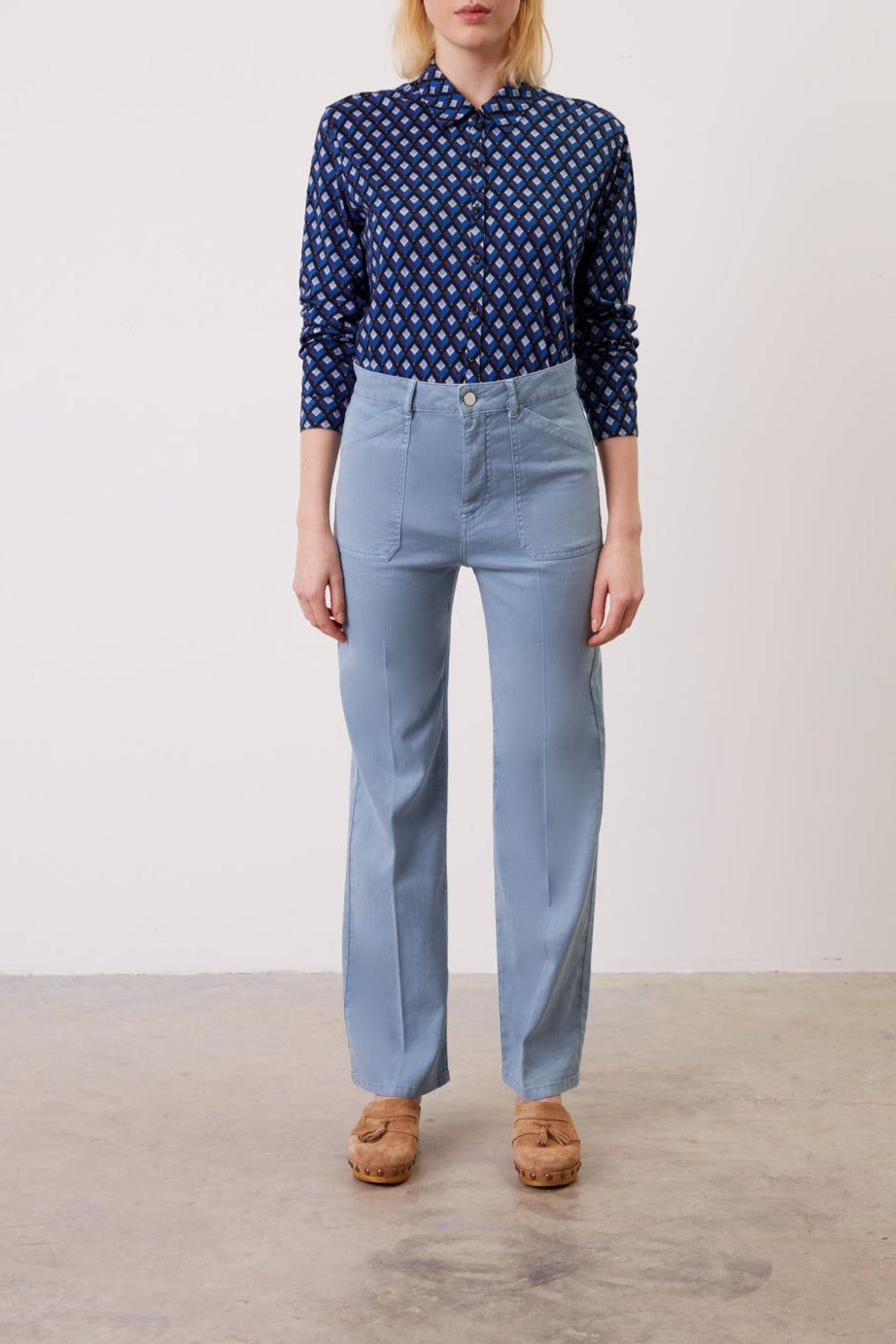 Pantalon Jean Eglantine - Bleu Ciel