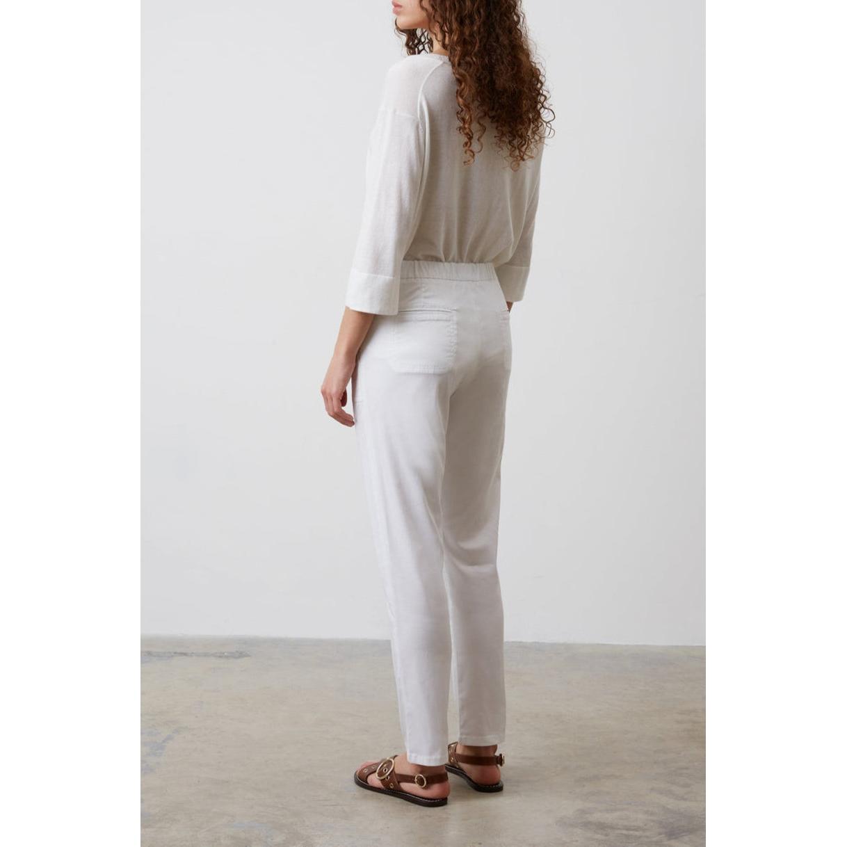 Pantalon - Combi - Short Elizia - Blanc