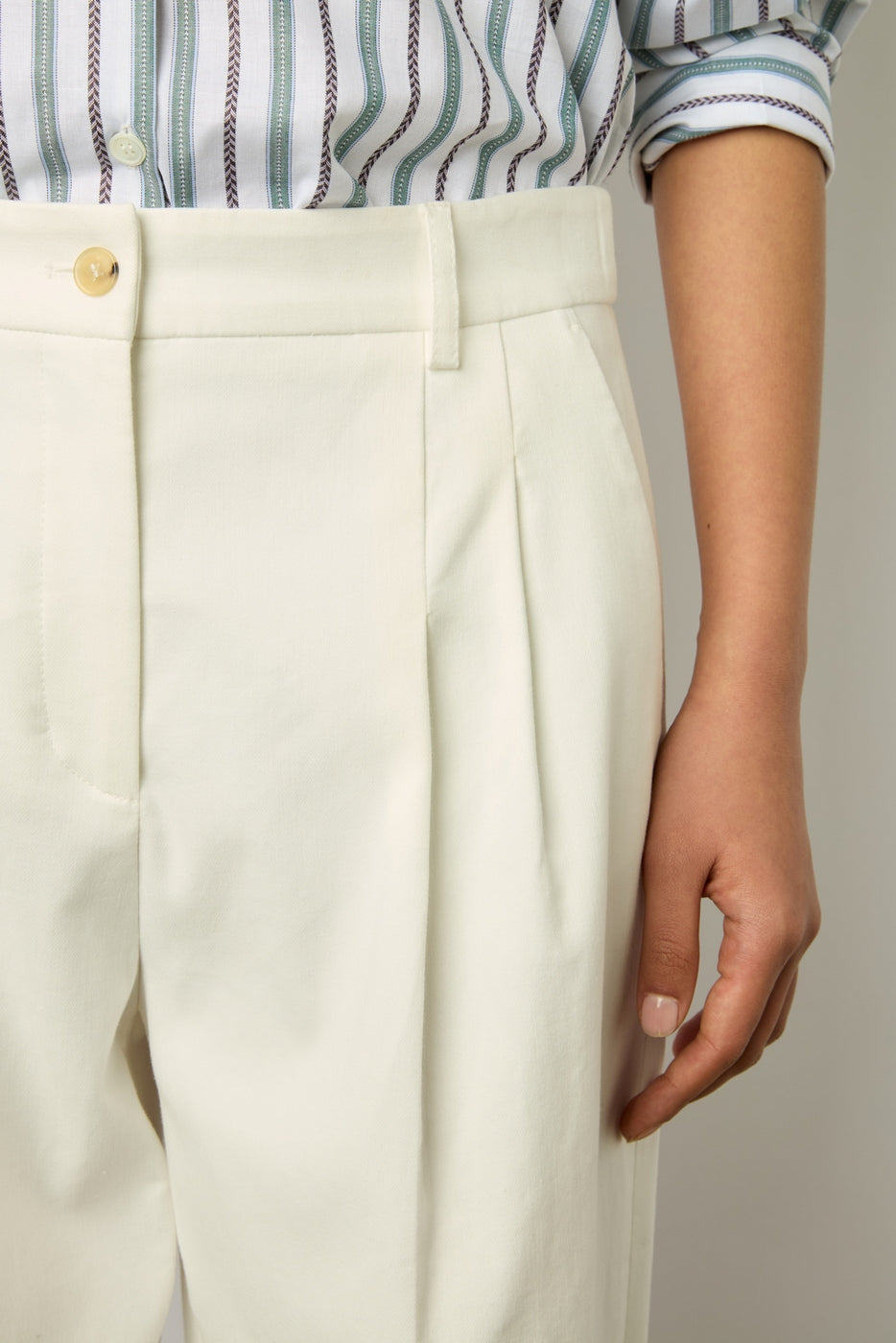 Pantalon - Combi - Short Cecilia - Ecru