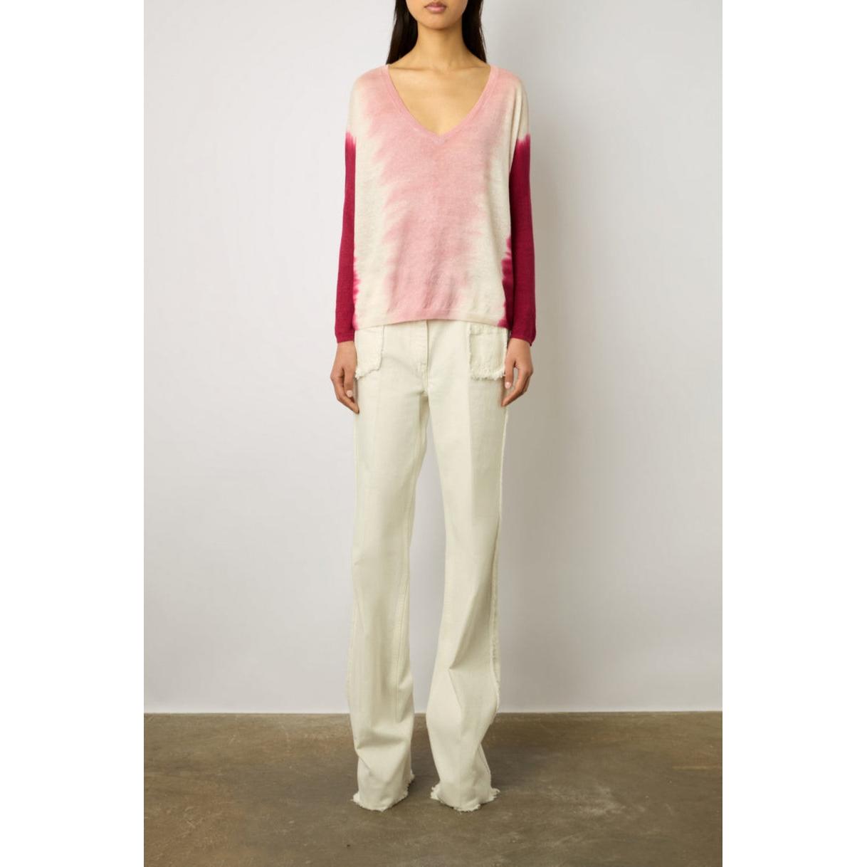Pull - Gilet Lamy - Rose Vif