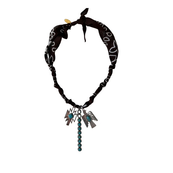 De Collier « Apache »Turquoise Choco