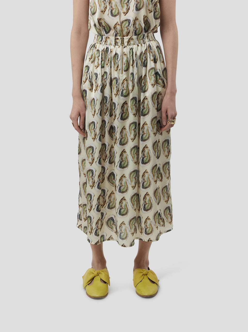 Jupe Orso In Lustruous Oyster Print
