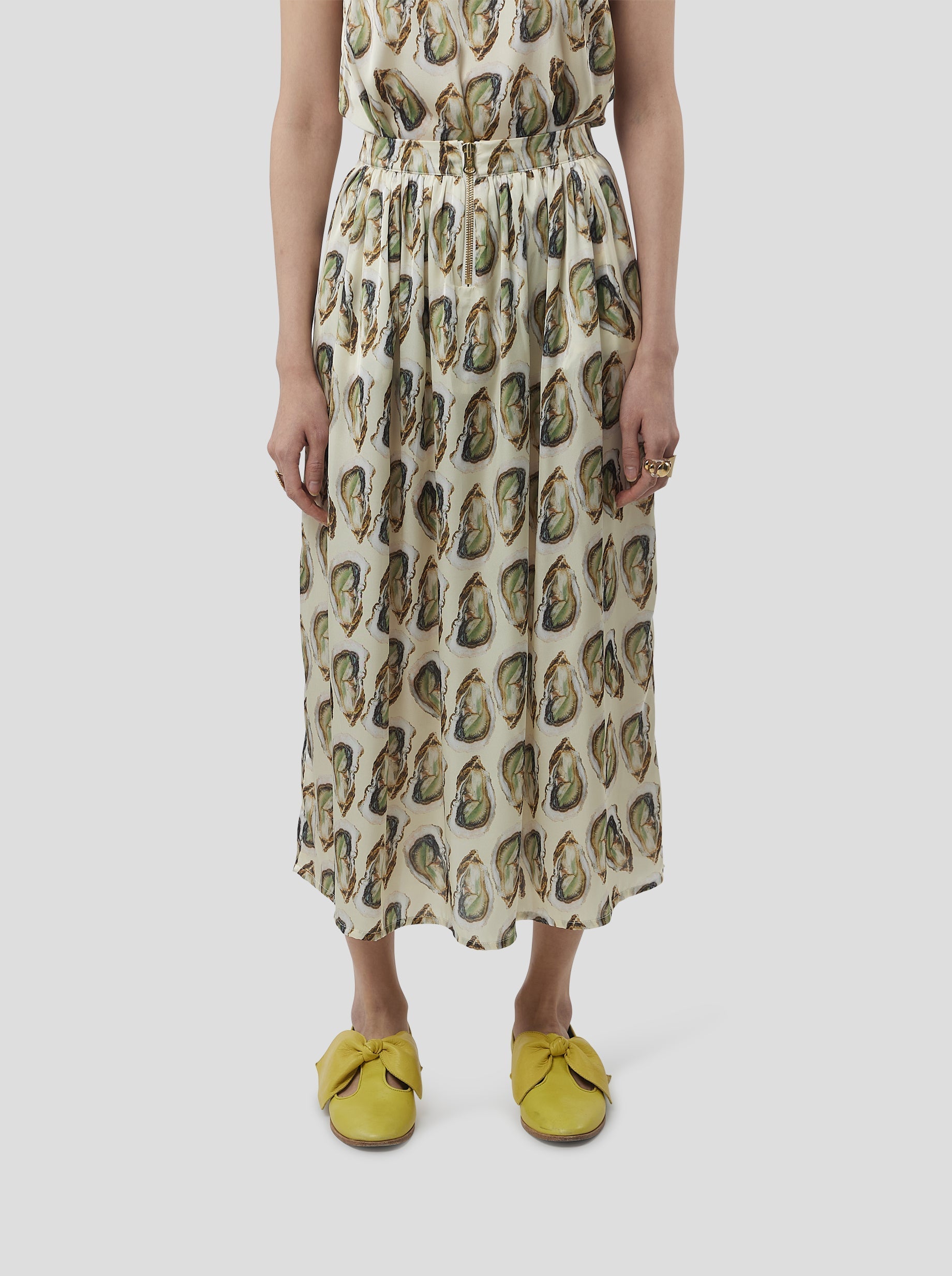 Jupe Orso In Lustruous Oyster Print