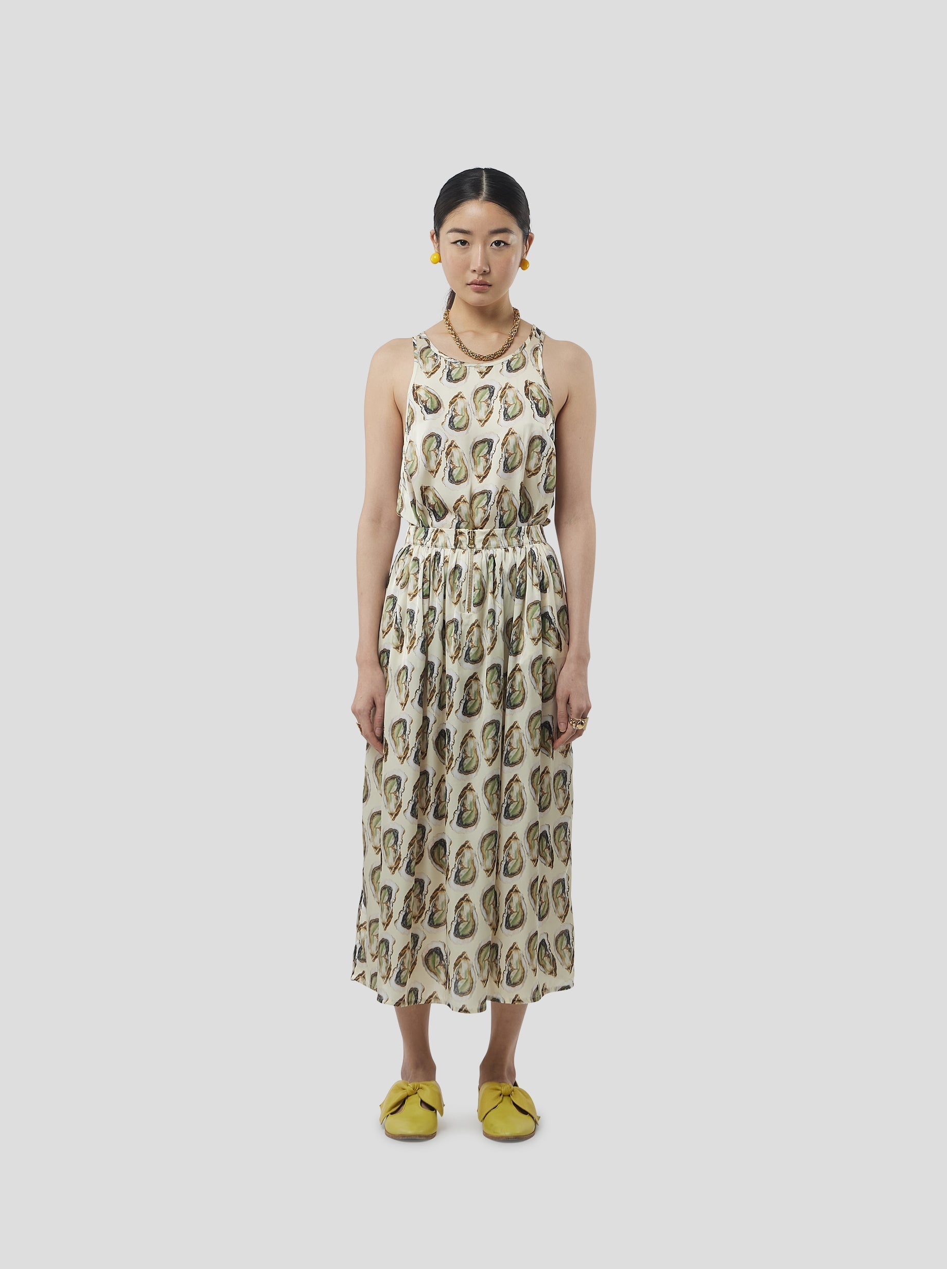 Top Deva Top In Lustruous Oyster Print