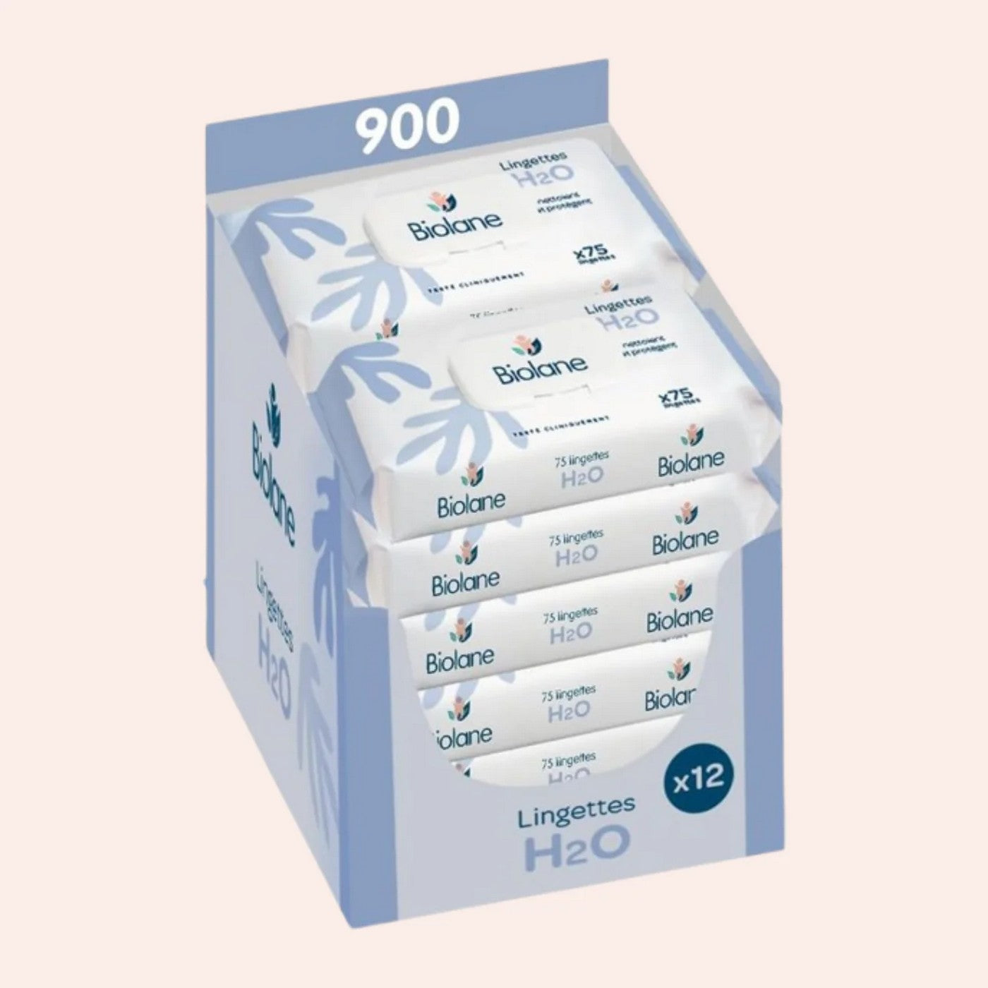 Lot De 12 Paquets De 75 Lingettes H2O