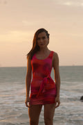 Robe Amour A La Plage Dégradé Rouge/Rose