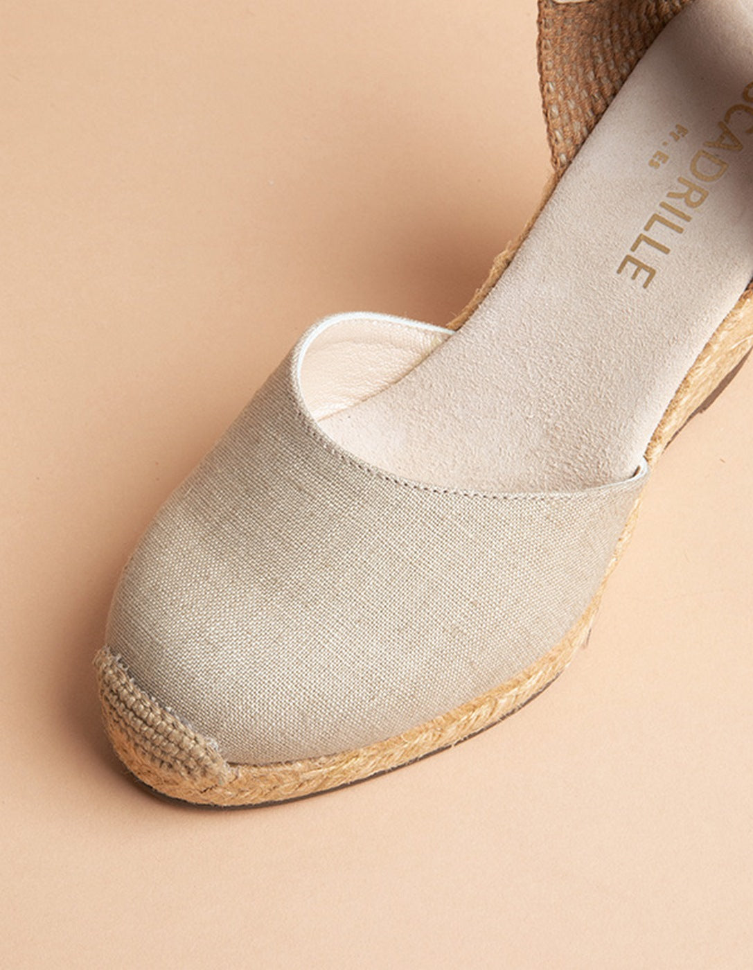 Espadrilles Talon Haut Dolce Vita Bride - Toile Lin - Femme
