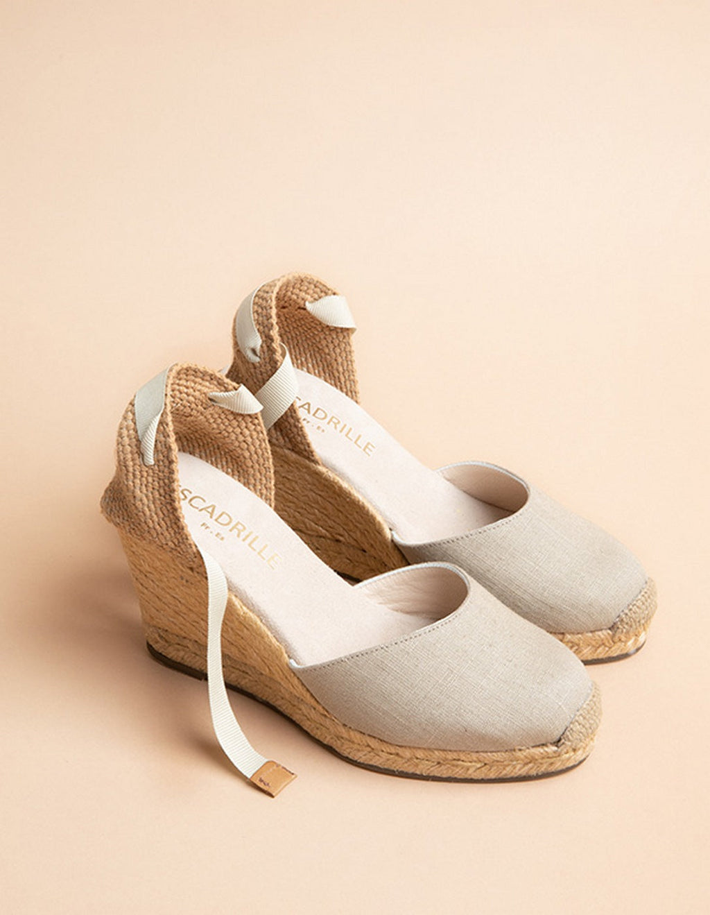 Espadrilles Talon Haut Dolce Vita Ruban - Toile Lin - Femme