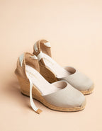 Espadrilles Talon Haut Dolce Vita Ruban - Toile Lin - Femme