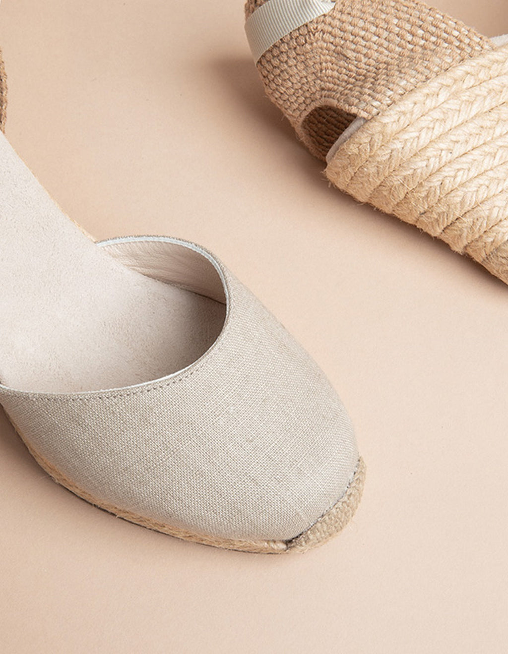 Espadrilles Talon Haut Dolce Vita Ruban - Toile Lin - Femme