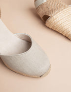 Espadrilles Talon Haut Dolce Vita Ruban - Toile Lin - Femme