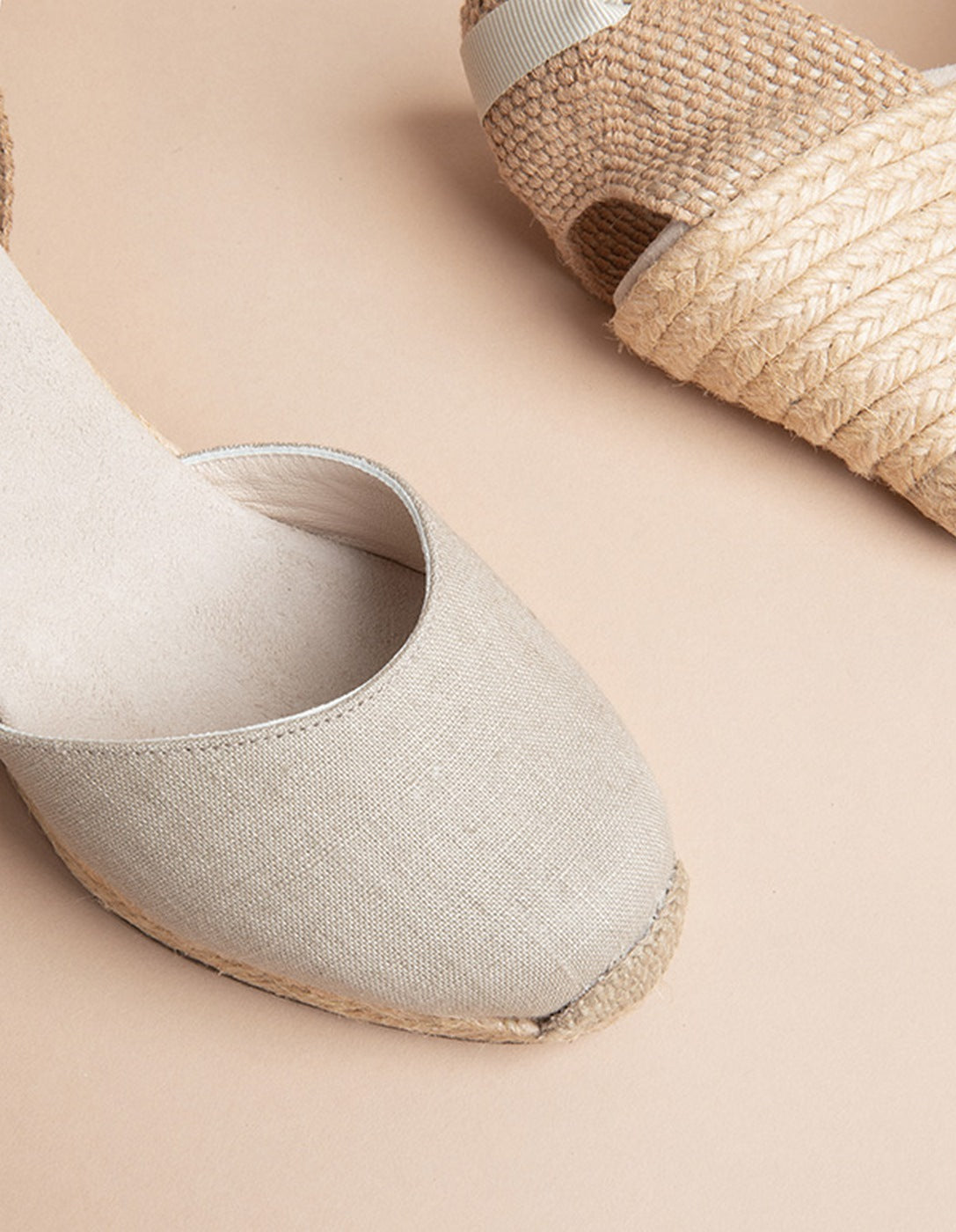 Espadrilles Talon Haut Dolce Vita Ruban - Toile Lin - Femme
