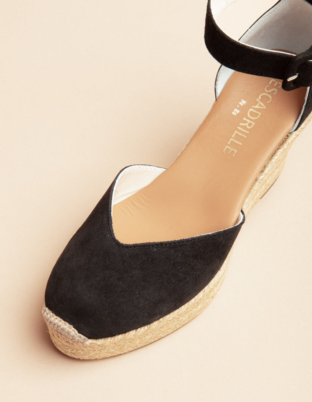 Espadrilles Compensées Dolce Vita Daim Bride - Cuir Daim Noir - Femme