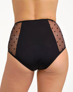 Taille Haute Menstruelle Tulle Pois