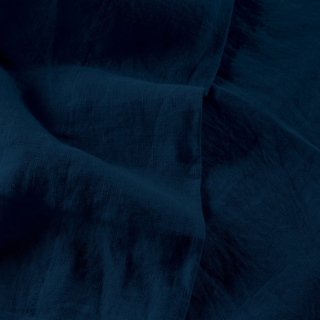 Lin Lavé - Drap Plat - Bleu Nuit