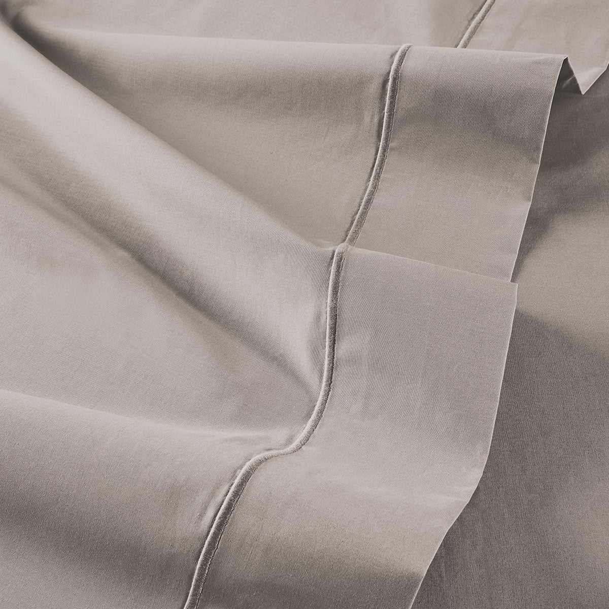 Percale Unie - Drap Plat - Gris Taupe