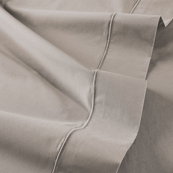 Percale Unie - Drap Plat - Gris Taupe