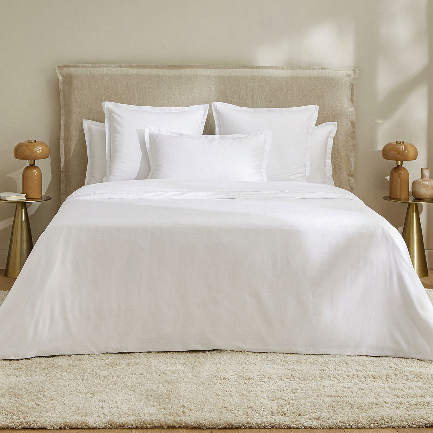 Satin Uni - Drap Housse - Blanc