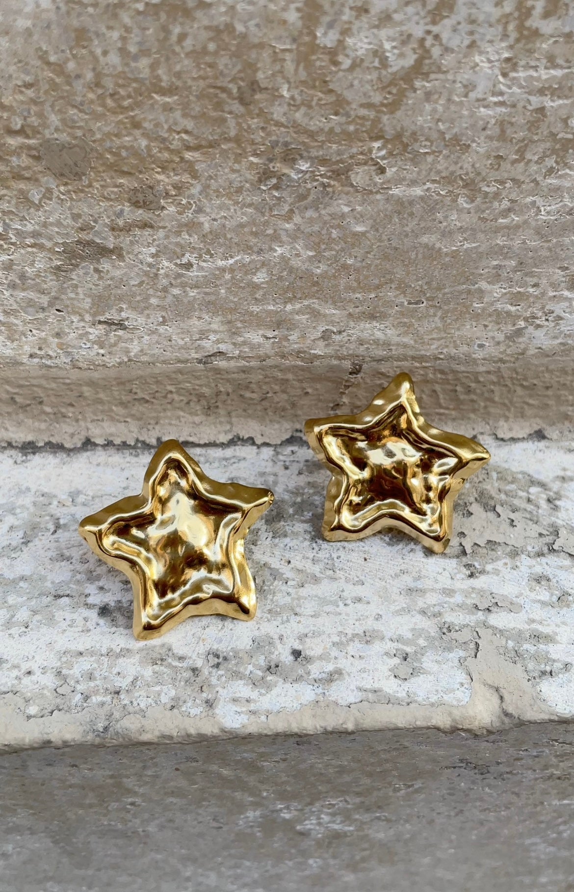 Boucles D'Oreilles Textured Star