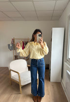 Blouse Brune Jaune Pâle