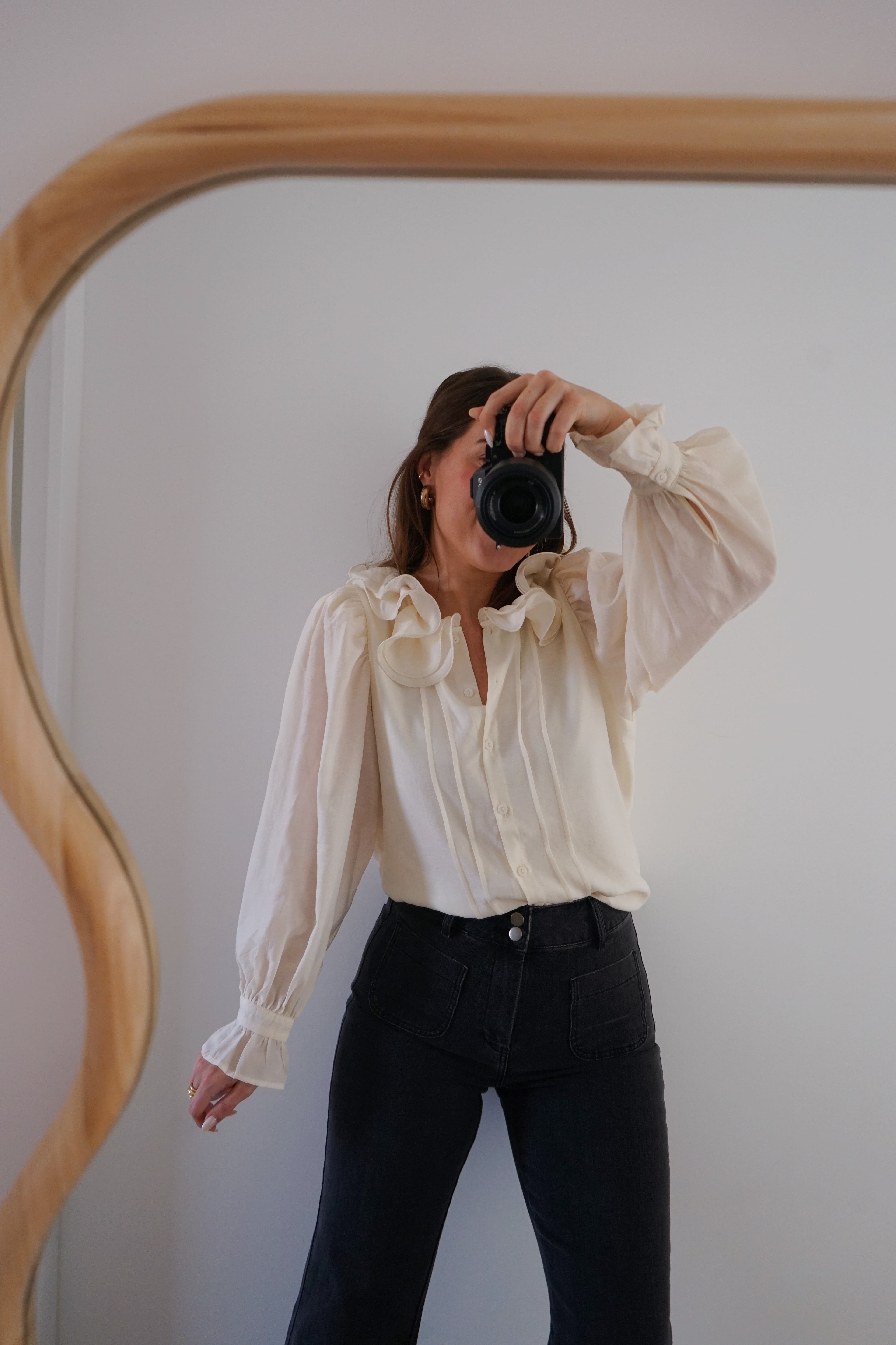Blouse Brune Écru