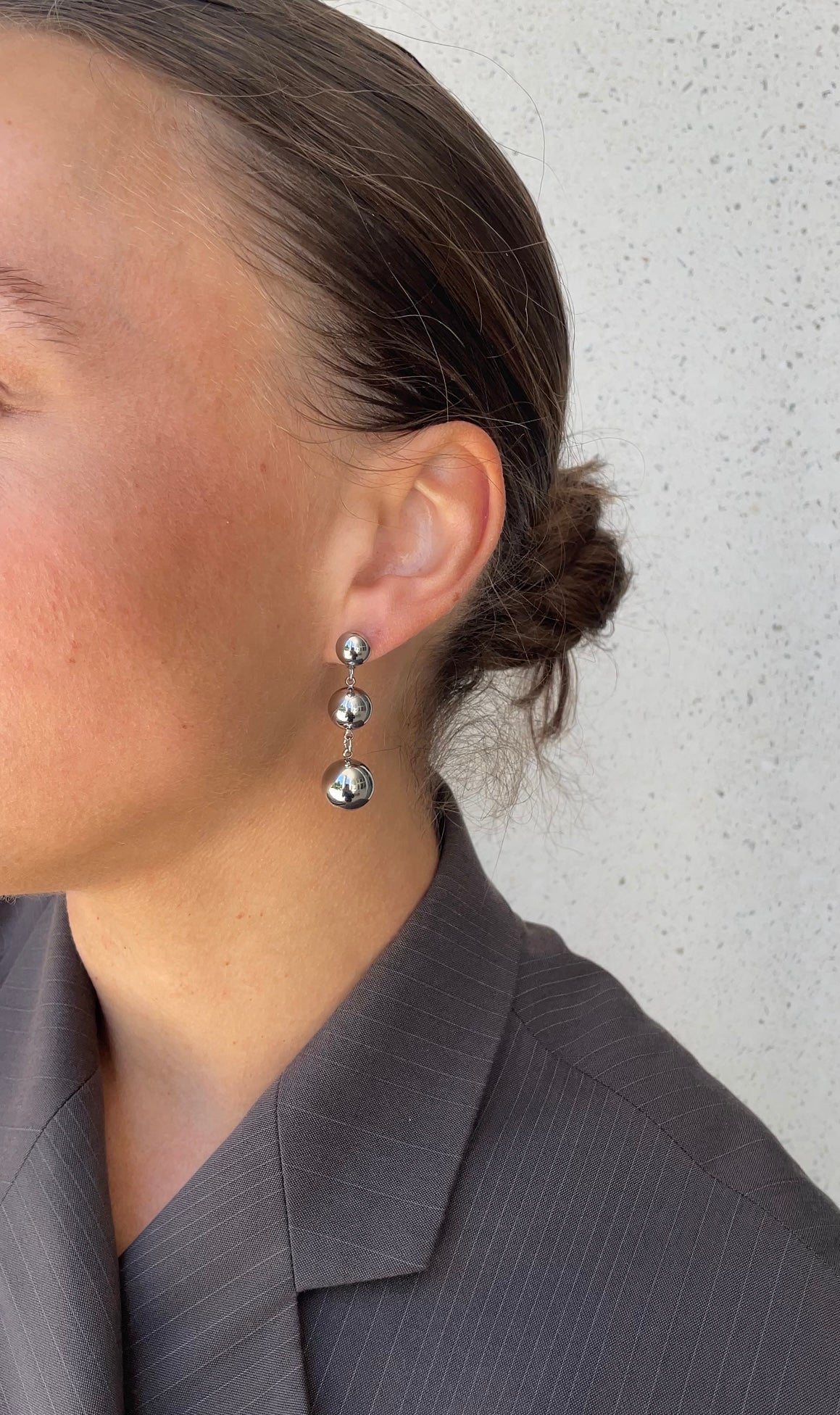 Boucles D'Oreilles Asymmetric Pearl