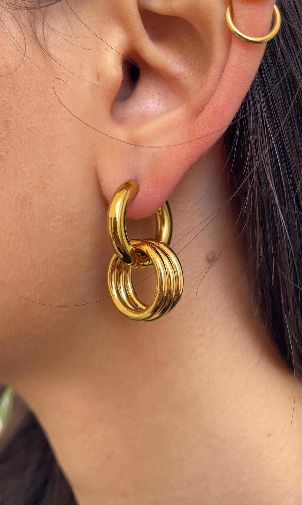 Boucles D'Oreilles Trio X Hoop