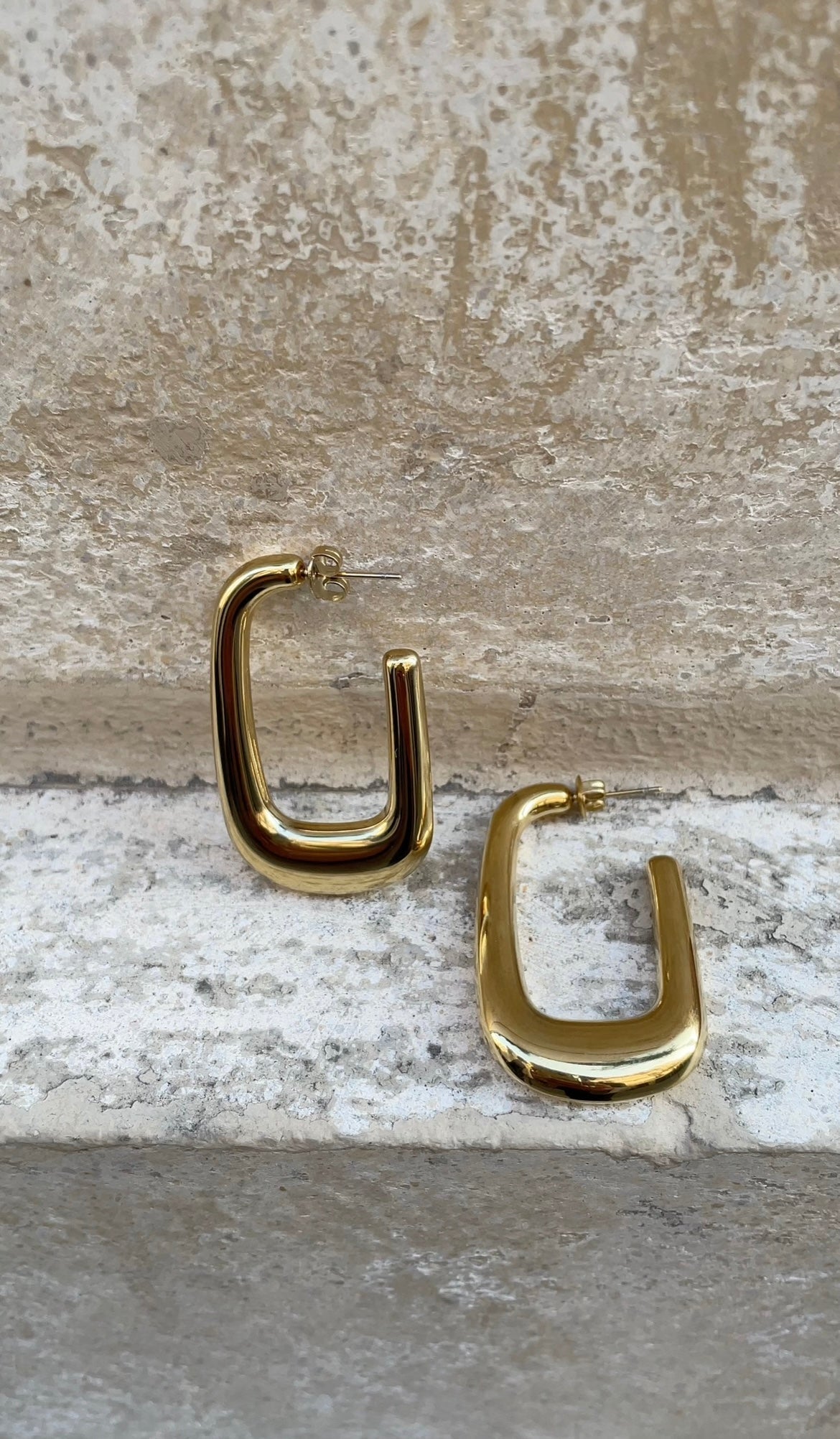 Boucles D'Oreilles Huge Rectangular