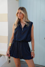 Blouse Sans Manches Siam - Marine