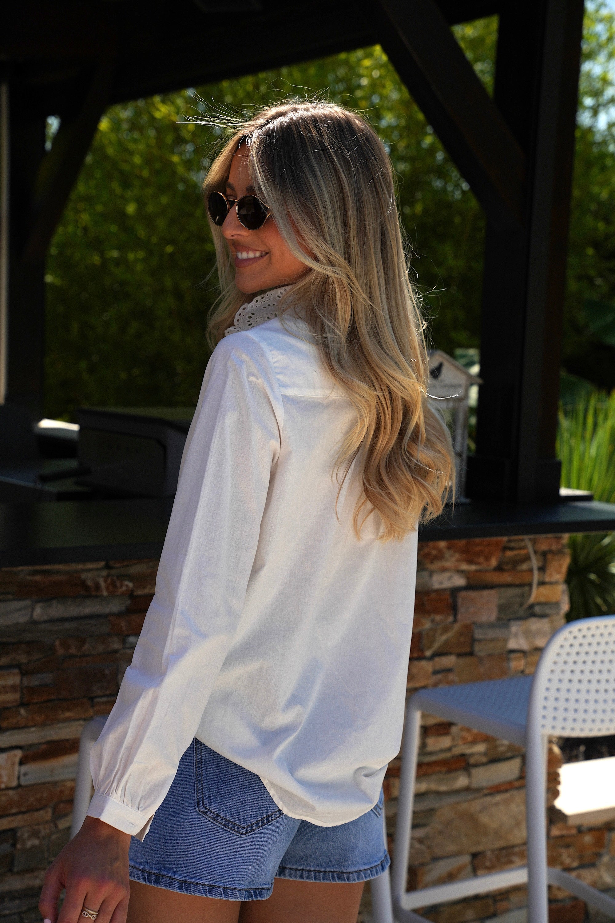 Blouse Brodée Loly - Blanche