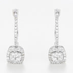 Boucles D'Oreilles "Quadra" D0,30/72 - Or Blanc 375/1000