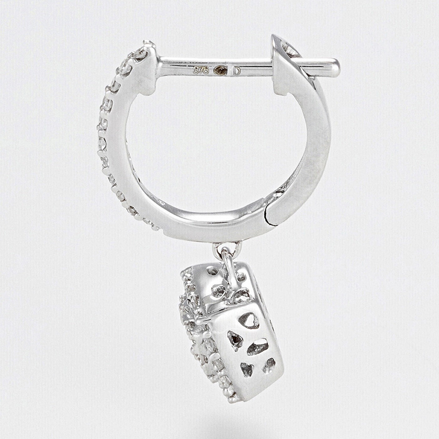 Boucles D'Oreilles "Quadra" D0,30/72 - Or Blanc 375/1000