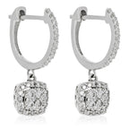 Boucles D'Oreilles "Quadra" D0,30/72 - Or Blanc 375/1000