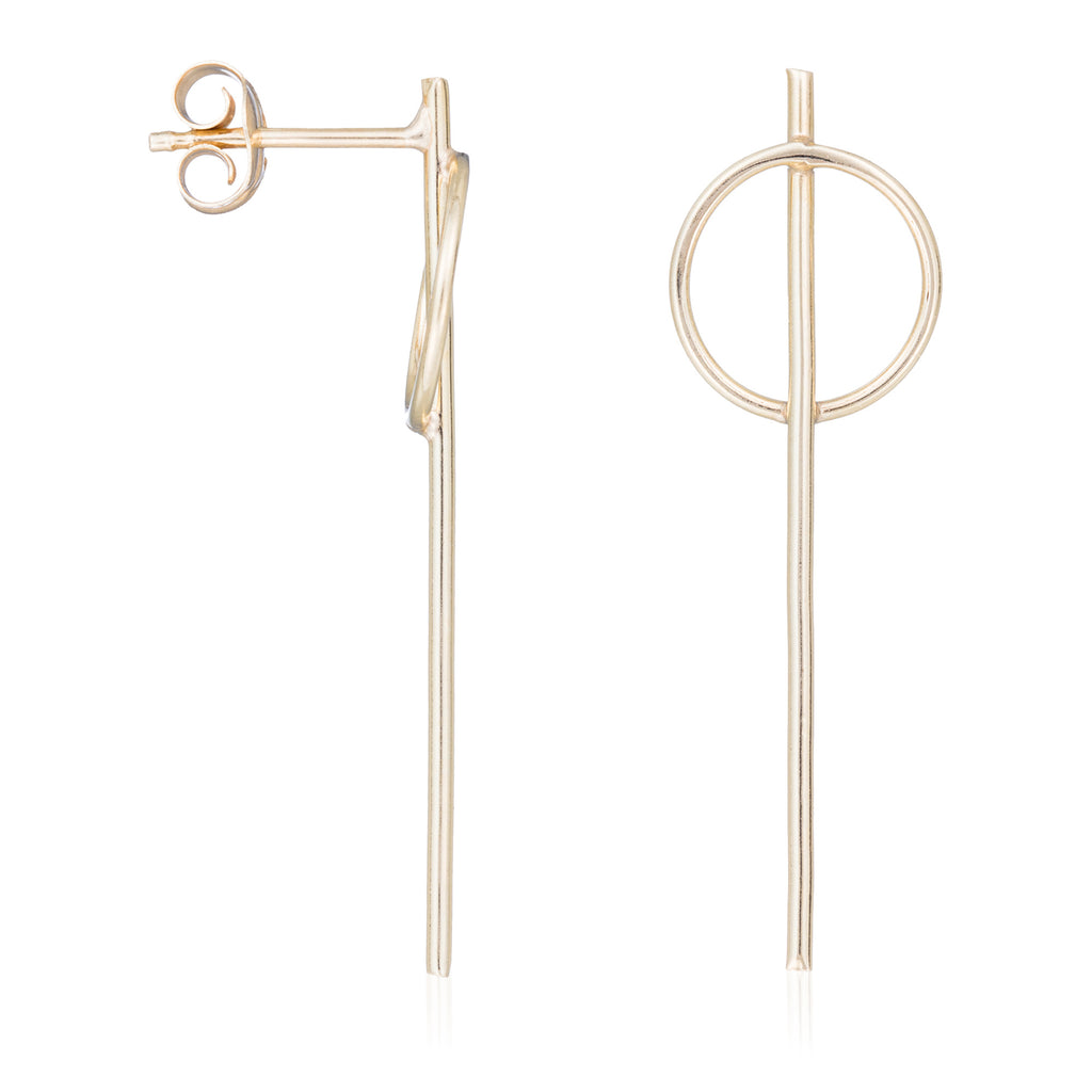 Boucles D'Oreilles "Epées" - Or Jaune 375/1000