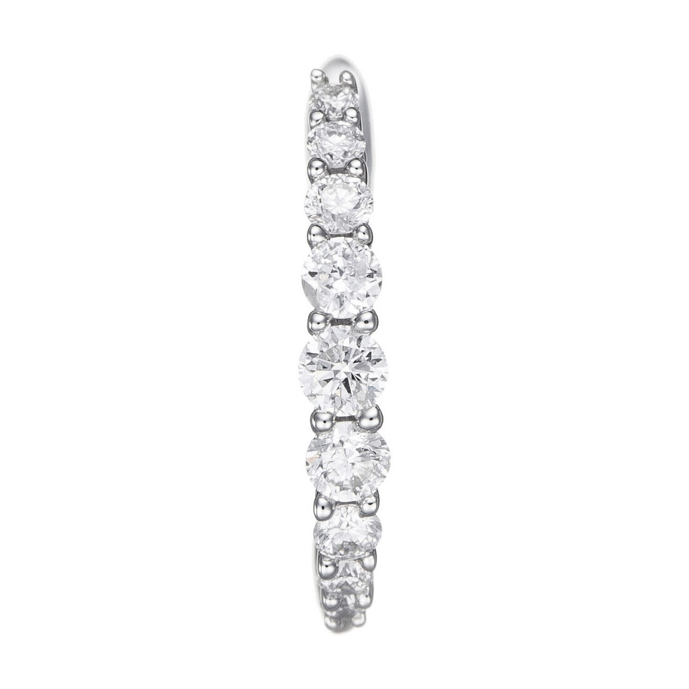 Boucles D'Oreilles "Euphorie" D0,30/18 - Or Blanc 375/1000