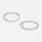 Boucles D'Oreilles "Créoles Light" 0,20Ct - Or Blanc