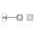 Boucles D'Oreilles "Brillant Luciana 0,25" Diamants: 0,14Ct/2 & 0,11/18