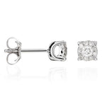Boucles D'Oreilles "Brillant Luciana 0,25" Diamants: 0,14Ct/2 & 0,11/18