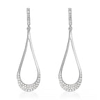 Boucles D'Oreilles "Gouttes D'Amour Précieuses" D0,29/80 - Or Blanc 375/1000
