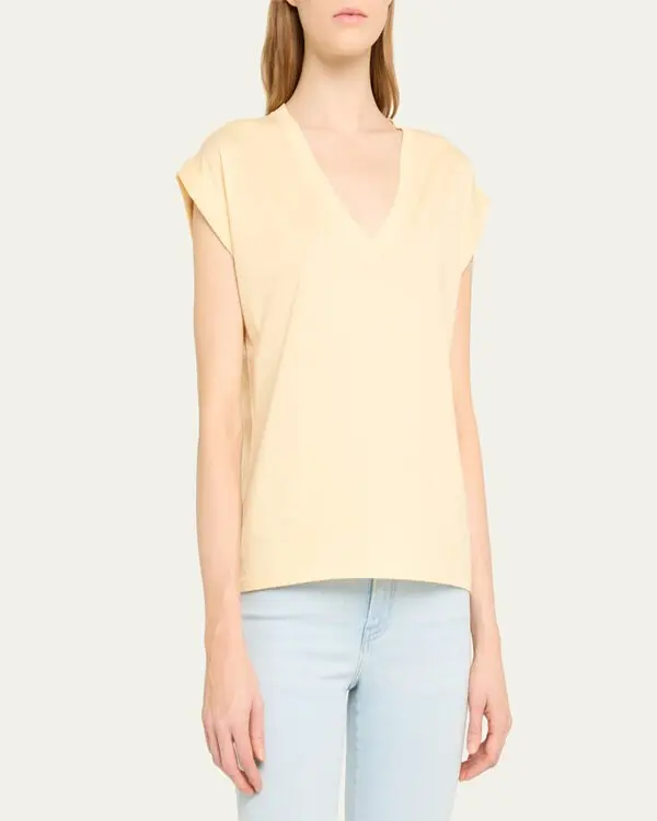 T-Shirt Easy Vneck - Canary