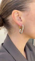 Boucles D'Oreilles Gems Oval X Hoops