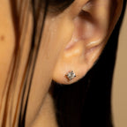 Boucle D'Oreilles" Single Diamond 1 Carat" D1Ct/2 - Or Blanc