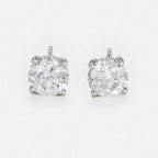 Boucles D'Oreille "Puces 2Ct" - Or Blanc