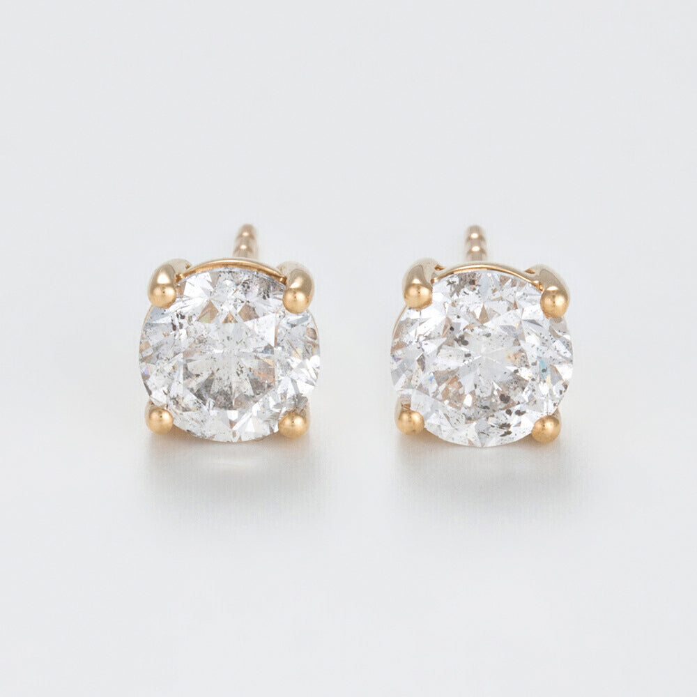 Boucles D'Oreille "Puces 2Ct" - Or Jaune