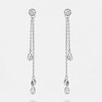 Boucles D'Oreilles "Diamond Falls" Diamant 0,1/38 - Or Blanc