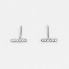 Boucles D'Oreilles "Precious Barrette" Diamants 0,03/12 - Or Blanc