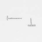 Boucles D'Oreilles "Precious Barrette" Diamants 0,03/12 - Or Blanc